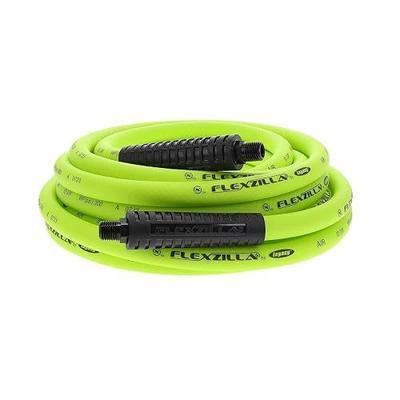 Flexzilla Air Hose, 3/8 in. x 25 ft., 1/4 in. MNPT Fittings, Heavy Duty, Lightweight, Hybrid, ZillaGreen - HFZ3825YW2