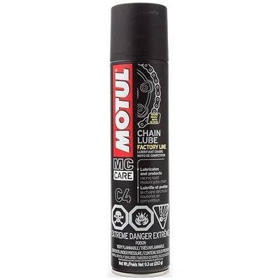 Motul MC Care C4 Chain Lube Factory Line – Racing Motorcycle Chain Lubricant Spray, High Adhesion, O-Ring Safe, Anti-Wear & Corrosion Protection, 9 oz