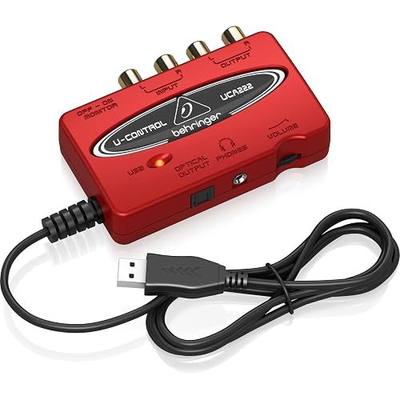 Behringer U-CONTROL UCA222 Ultra-Low Latency 2 In/2 Out USB Audio Interface with Digital Output