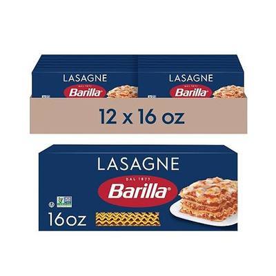 Barilla Wavy Lasagne Pasta, Non-GMO Kosher Pasta, 16oz. (12PK)