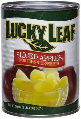 Lucky Leaf Sliced Apple for Pies & Desserts (in Water), 20-Ounce Cans (Pack of 6)