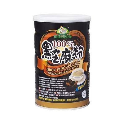 Vigor & Health 100% Pure Black Sesame Powder (Low Temp Roasted), No Sugar, Halal (500g/17.6oz/tin)