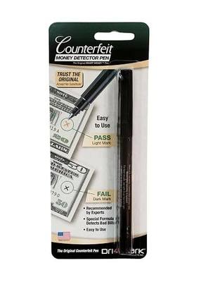 Dri Mark Counterfeit Bill Detector Marker Pen, Made in The USA, 3 Times More Ink, Pocket Size, Fake Money Checker - Money Loss Prevention Tester & Fraud Protection for U.S. Currency (Pack of 1)