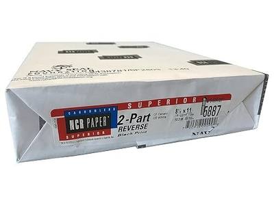 250 Sets, NCR Paper, 5887, Collated 2 Part (White, Canary), Letter Size Carbonless Paper Appleton