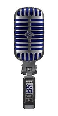 Shure Super 55 Deluxe XLR Vocal Microphone – Vintage-Style Supercardioid Dynamic Mic for Singing, Live Performance & Recording, Classic Sound, Durable Rugged Metal Housing | Supercardioid Dynamic Vocal Mic, 60-17, 000 Hz, -53 Dbv and Pa, Chrome Die-Cast Case, Xlr Output, Pouch and Adapter