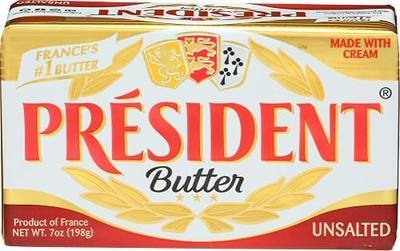 President, Unsalted Butter Bar, 7 oz
