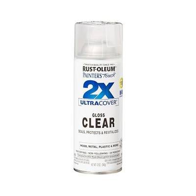 Rust-Oleum Painter's Touch 2X Ultra Cover Spray Paint, Gloss Clear | Indoor and Outdoor Surfaces (Metal, Wood, Plastic), Fast Dry, Durable, Sprays from Any Angle, Comfort Tip, Oil Based