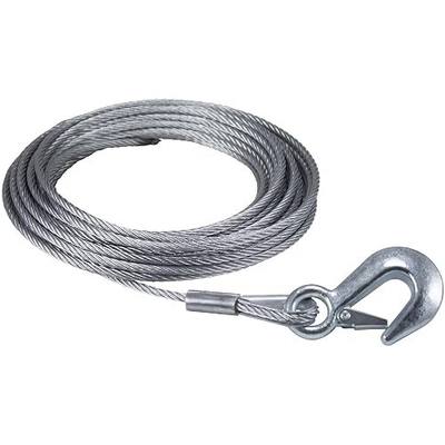 Dutton-Lainson Company - Goldenrod (6212) 7/32" x 50" Winch Cable with Hook - 7 x 19 Galvanized Aircraft Cable for Safe Working Loads - Flexible, High Strength, Marine-Grade for Boat Trailer Winches