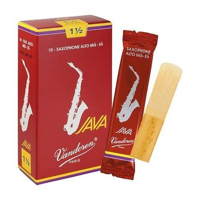 Vandoren SR2615R Alto Sax JAVA Red Reeds Strength 1.5; Box of 10