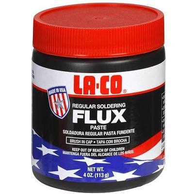 LA-CO 22194 -Water Soluble, All Weather Copper Flux Paste for Soldering, Brush in Cap, Developed for Plumbing, 4 oz, Made in USA