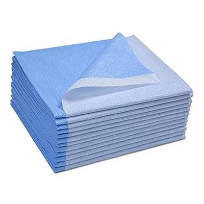 TIDI 357 Avalon Single-Use Medical Equipment Drape, Blue, 40" W x 72" L (Pack of 50) ― Disposable Stretcher Sheet ― Embossed ― 1-Ply Tissue ― Poly Back to Help Prevent Leak-Through ― Medical Supplies | Medical Equipment Drape, Poly-Backed Tissue, Helps Prevent Leak-Through, Treatment Table Cover, Ex