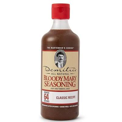 Demitri's Bloody Mary Seasoning Classic Recipe - Bloody Mary Mix - Concentrated Drink Mixer - Bold Rich Flavor - Perfect for Home Brunch Parties & Cocktails - 16oz Bottle (Pack of 1)