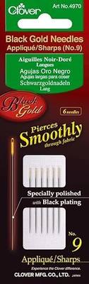 Clover Needles, Applique/Sharps No. 9, Black/Gold