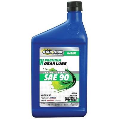 STAR BRITE Star Tron Hypoid 90W Lower Unit Gear Lube - Ultimate Marine Grade Lubricant for Outboard Motors & Stern Drives - 32 OZ (027132) | Meets API MT-1, GL-5, SAE J2360 and MIL-L-2105E specs, anti-wear additives, corrosion inhibitors, for outboard motors