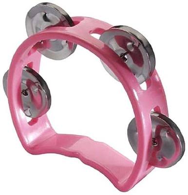 Stagg TAB-MINI/PK Plastic Cutaway Mini Tambourine with 4 Jingles - Pink