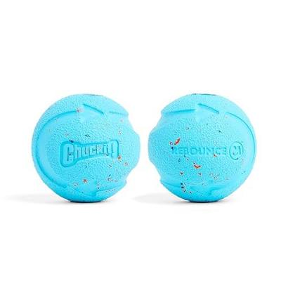 Chuckit! Rebounce Ball Dog Toy, Medium 2.5 Inch, for Dogs 20-60 lbs, Blue | Bouncy rubber build, unpredictable bounce pattern, durable outdoor construction, pack of 2 balls, great for playtime today