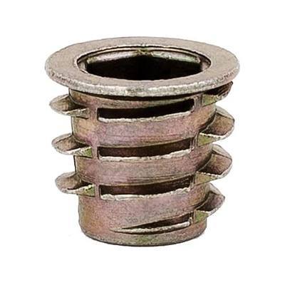 E-Z LOK Threaded Insert for Soft Wood, Zinc Hex-Flanged Thread Inserts 5/16-18 Internal Threads, 0.512" Length, Pack of 50