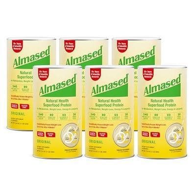 Almased Meal Replacement Shake - Plant Based Protein Powder for Weight Loss - Gluten-free, Non-GMO 17.6 oz (6 Pack)