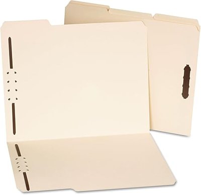 Universal One Manila Folders, Two Fasteners, 1/3 Tab, Letter, 50/Box (13420)