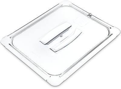 Carlisle FoodService Products Storplus 1/2-Size Food Pan Lid for Catering, Buffets, and Restaurants, Polycarbonate, 12.75 x 10.38 Inches, Clear