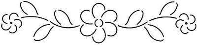 Quilting Creations Floral Border Quilt Stencil, 11 x 3