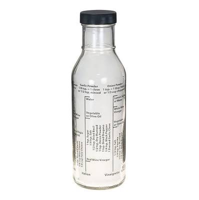 Kolder Salad Dressing Mixer Bottle with 8 Classic Recipes, Glass, 13-Ounce Capacity