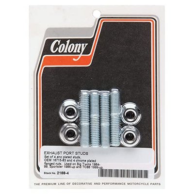 Colony 2188-4 Exhaust Port Studs and Nuts
