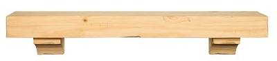 Pearl Mantels 412-60 Shenandoah Pine Fireplace Mantel Shelf, 60", Unfinished