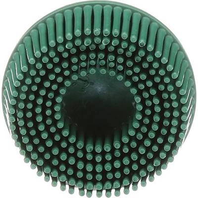 Scotch-Brite™ Roloc™ Bristle Disc, RD-ZB, 50, TR, Green, 2 in x 5/8 in, Tapered
