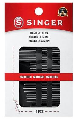 SINGER 01125 Assorted Hand Needles - Betweens, Chenille, Darners, Embroidery, Sharps & Tapestry, Assorted Sizes, 45-Count,
