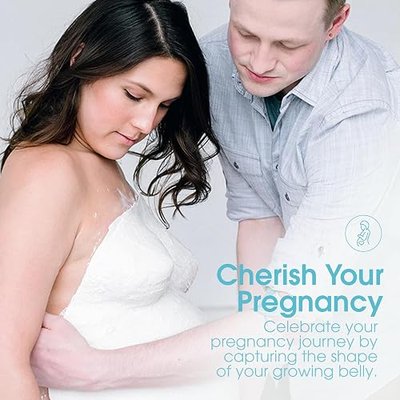 Pearhead Belly Casting Kit, Pregnancy Keepsake Making Kit, Easy DIY Plaster Cast Baby Bump Keepsake, Baby Gift For Expecting Moms and Ideal Nursery Decor, White | Easy DIY Plaster Cast Baby Bump Keepsake, Maternity Craft, Baby Gift For Expecting Moms, Nursery Decor