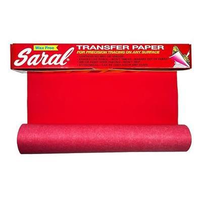 RED SARAL Wax-Free Transfer (Tracing) Paper for Precision Tracing on Any Surface-12 inches x 12 Foot roll