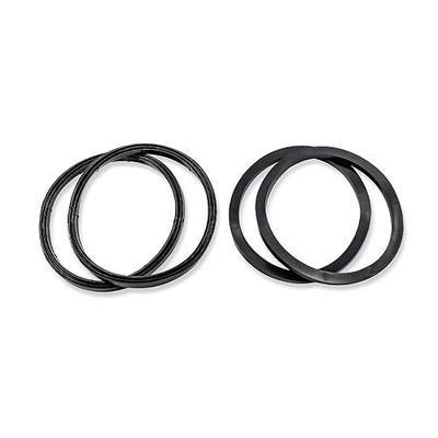 Camco Sewer Hose Replacement Gasket - Replacement Gaskets for RV Sewer Fittings to Ensure an Odor Tight Seal | Two Bayonet & Two 4-in-1 Gaskets - 4 Pack (39834) , Black