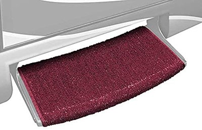 Prest-O-Fit 2-0207 Wraparound Radius RV Step Rug Burgundy Wine 22 In. Wide