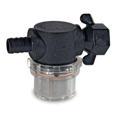 SHURFLO 255-325 1/2" Barb Swivel Nut Strainer