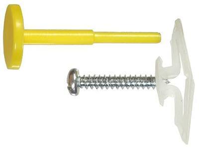 Hillman Plastic Toggle Anchor with Screws and Pin 1/8" Small 10 Pack, 41412