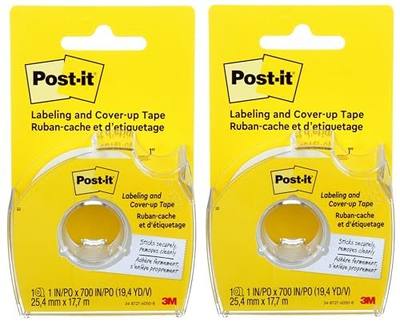 Post-it : Removable Cover-Up Tape, Non-Refillable, 1" x 700" roll -:- Sold as 2 Packs of - 1 - / - Total of 2 Each