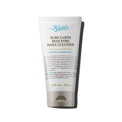 Kiehl's Rare Earth Deep Pore Daily Cleanser, Gentle Exfoliating Face Wash for Oily Skin, Detoxifies & Exfoliates Skin, Minimizes Pores, with Amazonian White Clay, Fragrance-free - 5 fl oz | Exfoliating Face Wash for Detoxifying - With Amazonian White Clay - For Oily Skin