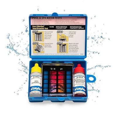 Taylor Technologies K-1001 DPD, 3-in-1 Pool Test Kit for Free Chlorine, Free Bromine, pH, 100+ Tests, Quick & Easy for Pools & Spas, Instructions & Materials Included | Made in the USA