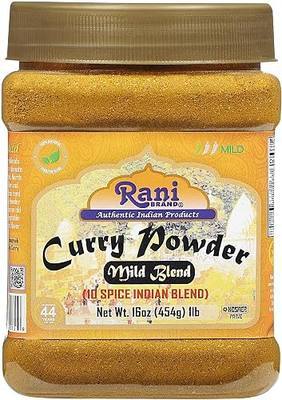 Rani Curry Powder Mild (10-Spice Authentic Indian Blend) 1lb (454g) PET Jar ~ All Natural | Salt-Free | NO Chili or Peppers | Vegan | No Colors | Gluten Friendly | NON-GMO | Kosher | Indian Origin