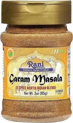 Rani Garam Masala Indian 11-Spice Blend 3oz (85g) PET Jar ~ All Natural, Salt-Free | Vegan | No Colors | Gluten Friendly | NON-GMO | Kosher | Indian Origin