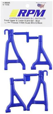 RPM 80695 Front Upper/Lower A-Arms Blue 1/16 E-Revo Blue