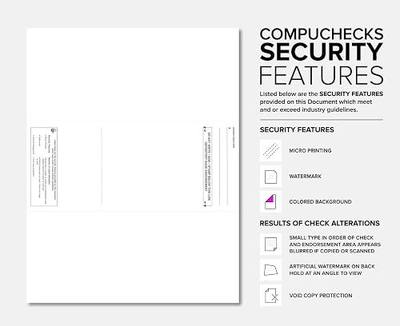 Business Voucher Check Stock, Check in Middle, Gold Marble, 500 Sheets | Computer Laser Checks with Anti-fraud Security Features, 8.5 X 11 in, Compatible with QuickBooks, Quicken and Inkjet Printers