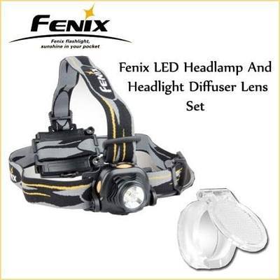 Fenix HP10 225 Lumen Cree XR-E Q5 LED Headlamp With Fenix Headlight Diffuser Lens