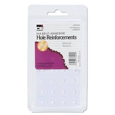 Charles Leonard Paper Hole Reinforcements, Self-Adhesive Labels, 544/Box | Self-Adhesive Hole Reinforcements | Easy to Apply | Excellent Choice for Keeping Your | Classic White Color Blends Seamlessly