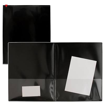 StoreSMART® Black Plastic Archival Folders 50-Pack - Letter-Size Twin Pocket - Made in U.S.A - (R900BK50)