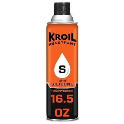 Kroil Penetrant Silikroil with Silicone - Rust Penetrating Lubricant - Corrosion Inhibitor Oil - Displaces Moisture - Home & Industrial Use - Aerosol - 16.5 oz - 1 Pack (SK162)