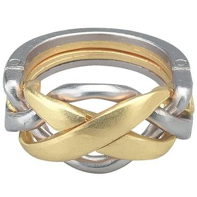 BePuzzled |Ring Hanayama Metal Brainteaser Puzzle Mensa Rated Level 4, for Ages 12 and Up