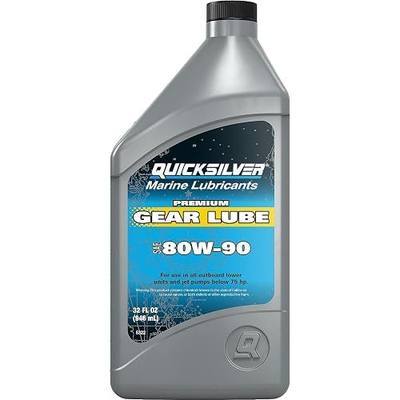 Quicksilver by Mercury Marine 80W-90 Premium Gear Lube, Marine Engine, 32 oz.