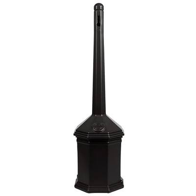 Commercial Zone 710301 Smoker’s Outpost Site Saver Cigarette Receptacle, Black, Plastic, 5 Quart